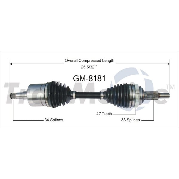 Surtrack Axle Cv Axle Shaft, Gm-8181 GM-8181 - main